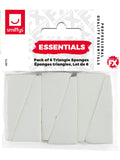 Smiffys Face Paint weisse Dreiecksschwämme 6er-Pack