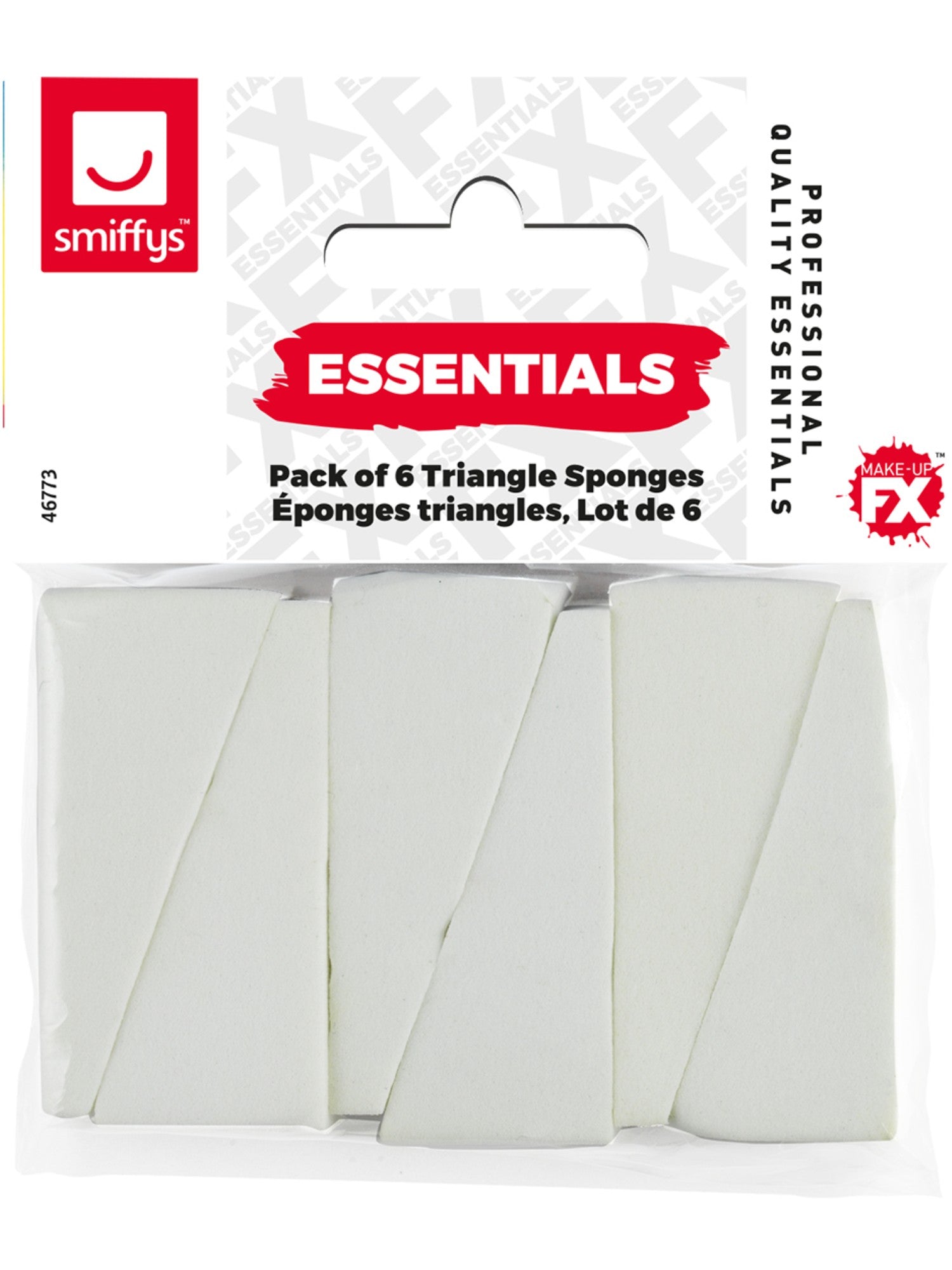 Smiffys Face Paint weisse Dreiecksschwämme 6er-Pack