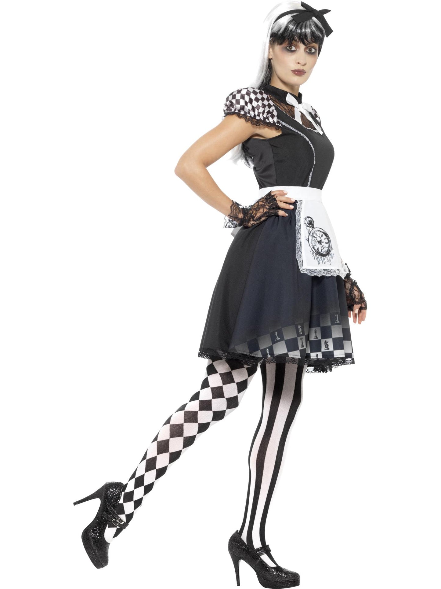 Smiffys ALICEWOND Gothic Alice Costume, Black CS für Damen