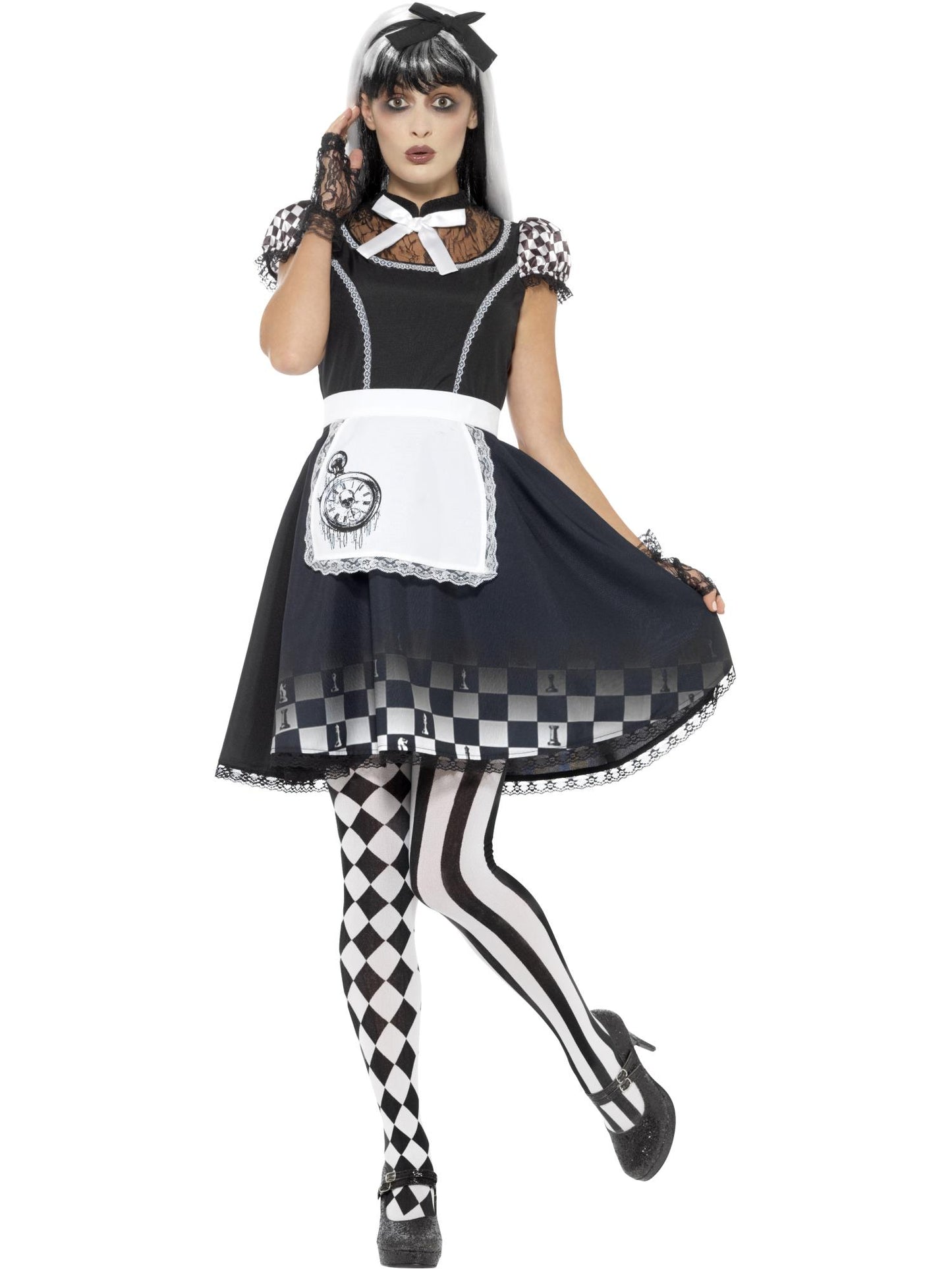 Smiffys ALICEWOND Gothic Alice Costume, Black CS für Damen
