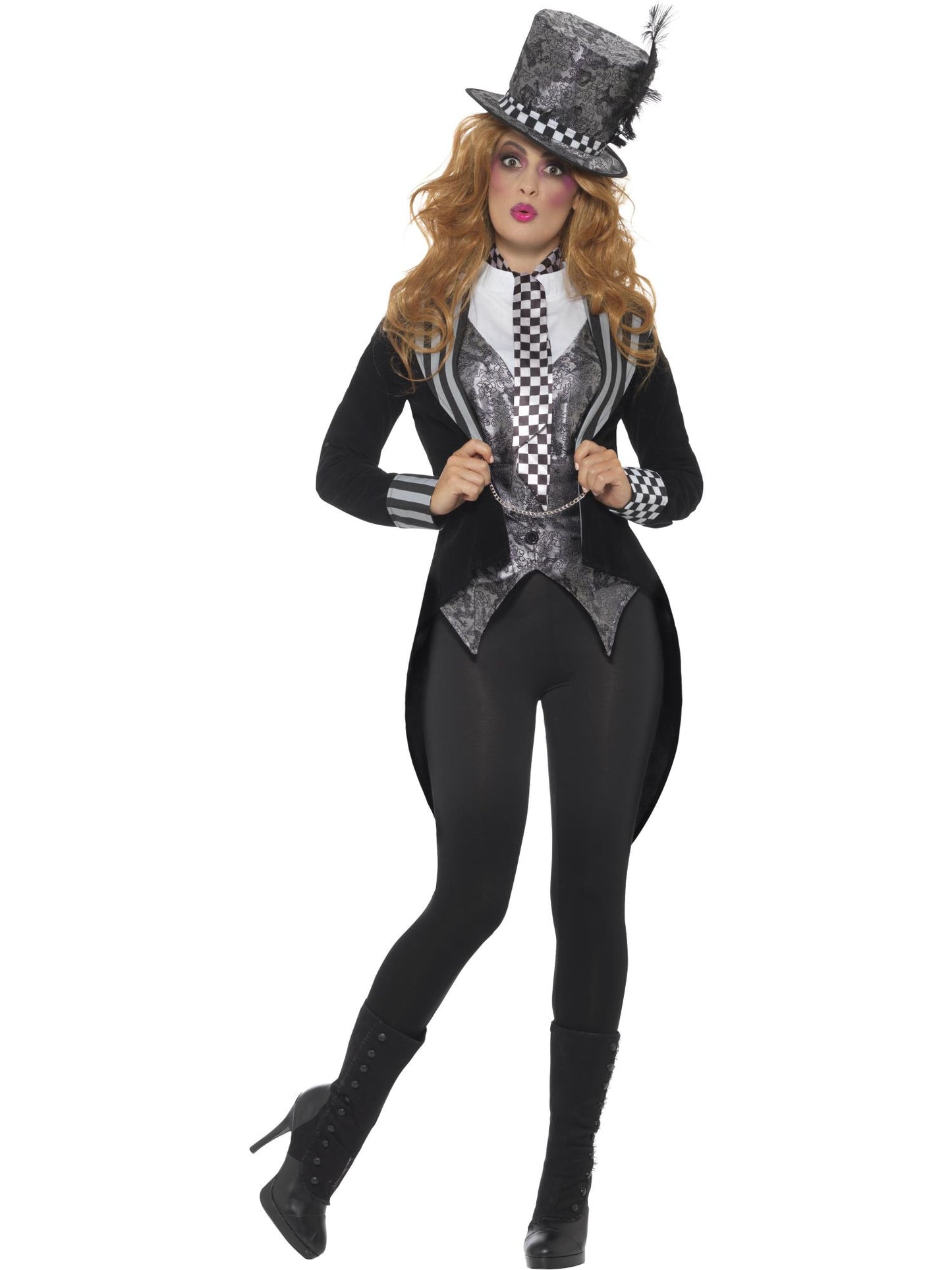 Smiffys MADHAT Deluxe Dark Miss Hatter Costume, Black CS für Damen