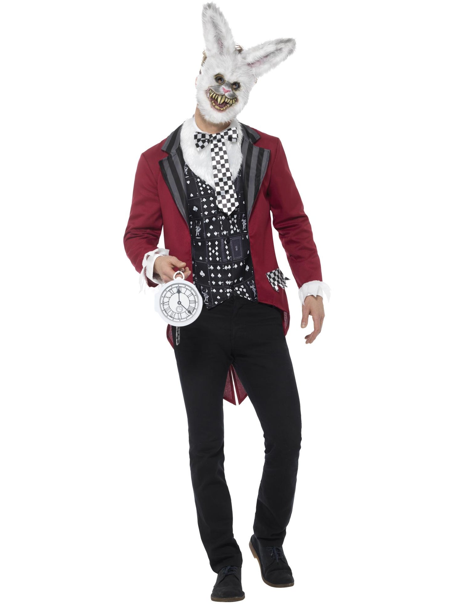 Smiffys STORYBOOK Deluxe White Rabbit Costume, Red CS für Herren