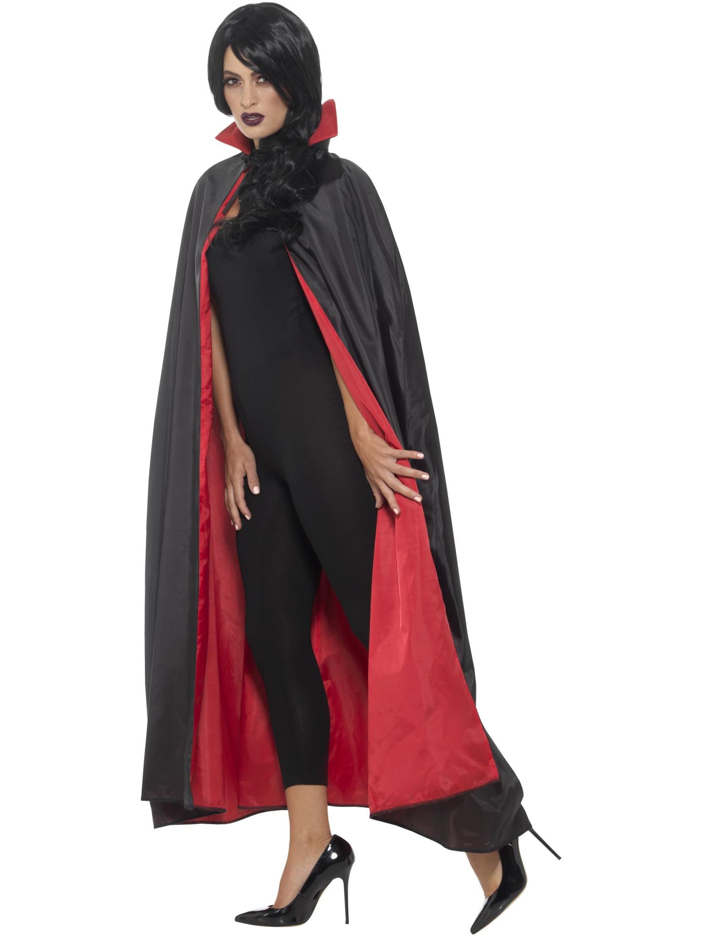 Smiffys Reversible Vampire Cape, Black & Red CS für Unisex