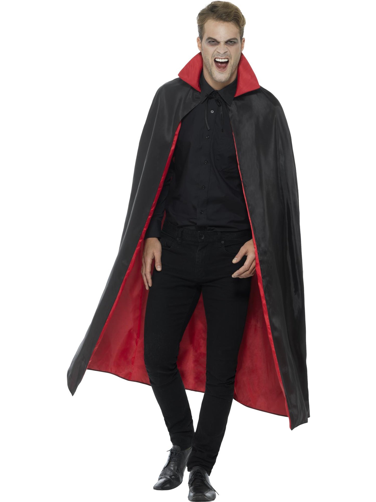 Smiffys Reversible Vampire Cape, Black & Red CS für Unisex