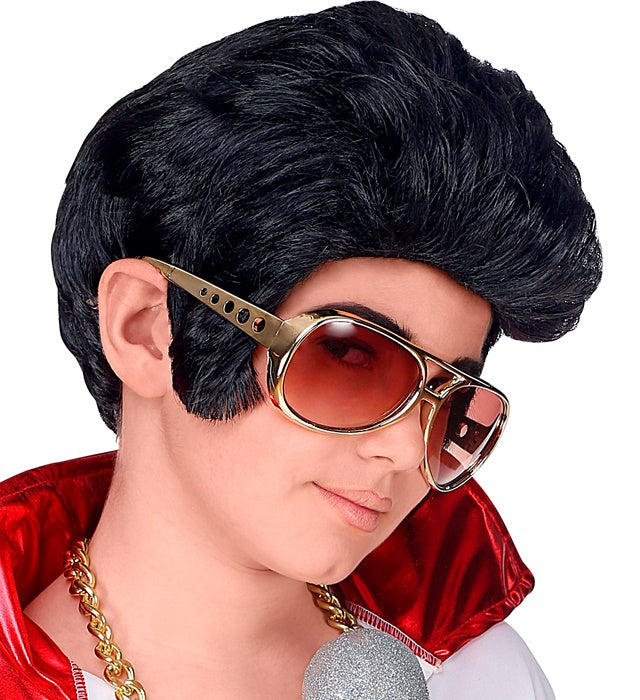 King of Rock'n'Roll Perücke in markantem Rockabilly-Stil