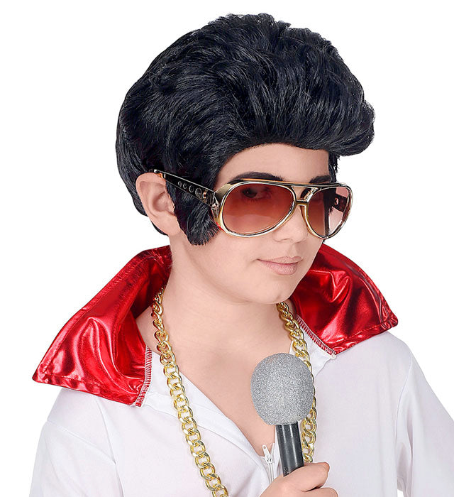King of Rock'n'Roll Perücke in markantem Rockabilly-Stil
