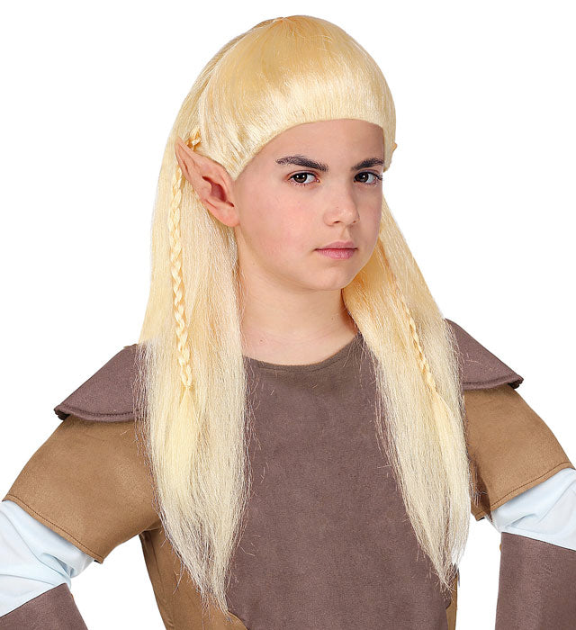 Elf Fantasy Perücke in leuchtendem Design für Fasnacht und Mottoparty