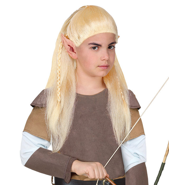 Elf Fantasy Perücke in leuchtendem Design für Fasnacht und Mottoparty