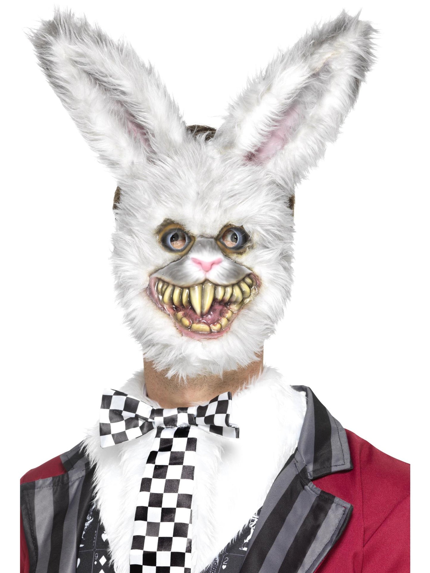 Smiffys ANIMAL White Rabbit Mask, White für Herren
