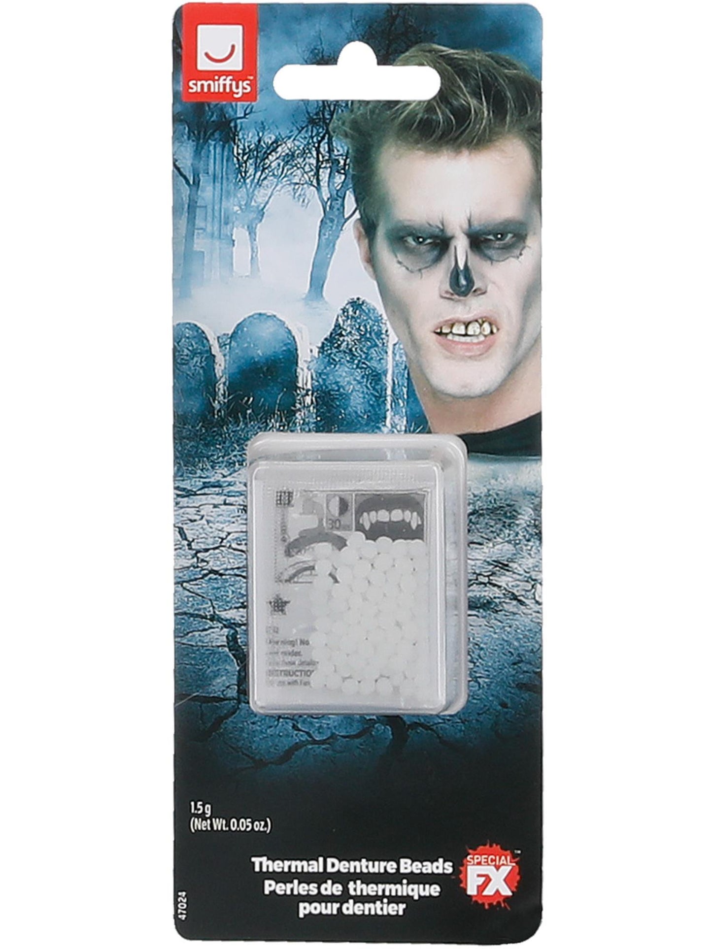 Smiffys Make-Up FX, Thermal Denture Fitting Beads, CD für Unisex