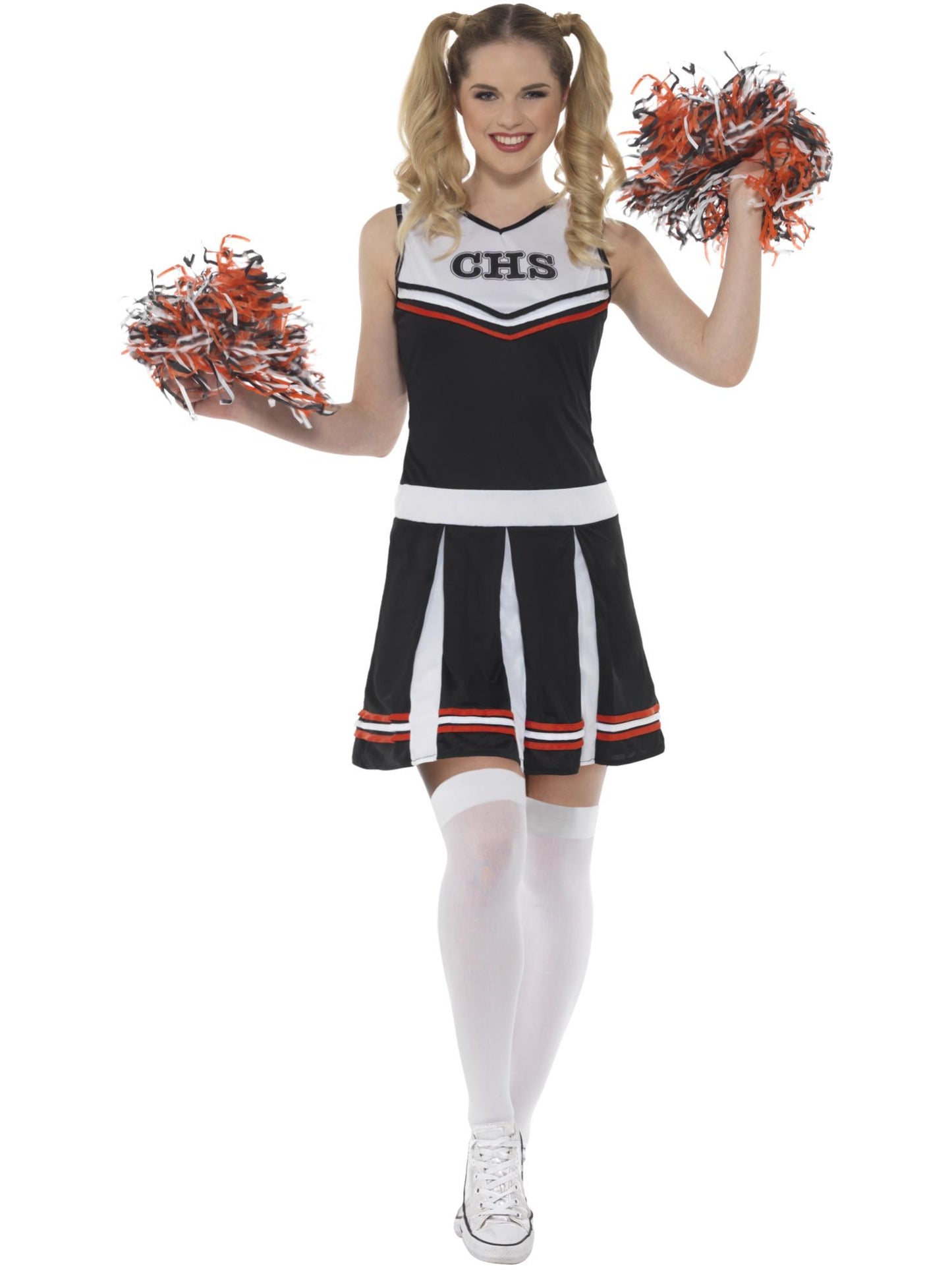 Smiffys Cheerleader Costume, Black CS für Damen
