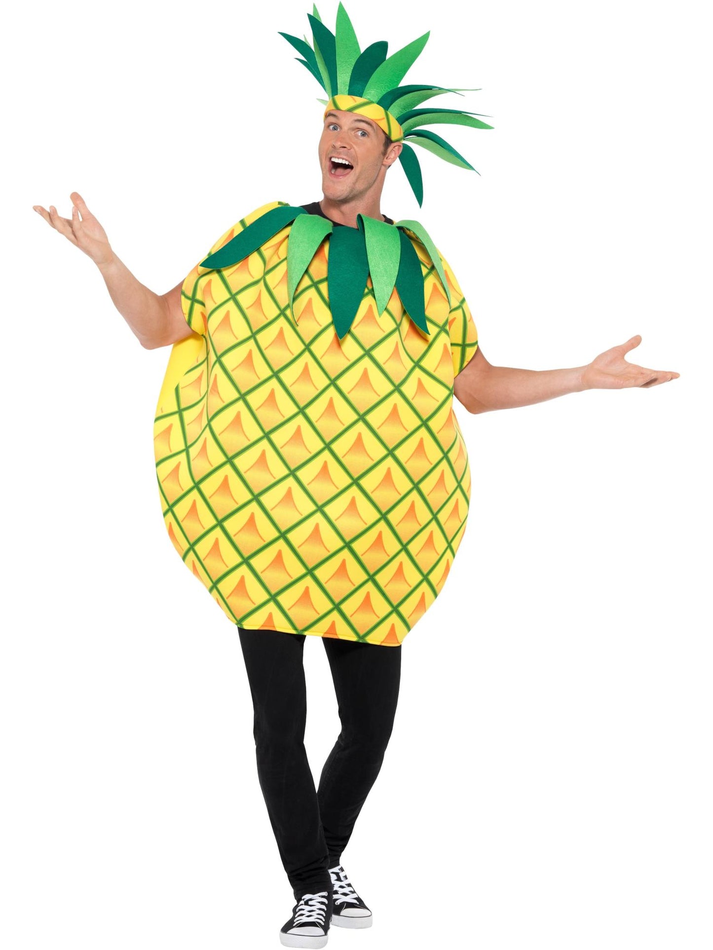 Smiffys COMEDY Pineapple Costume, Yellow CS für Unisex