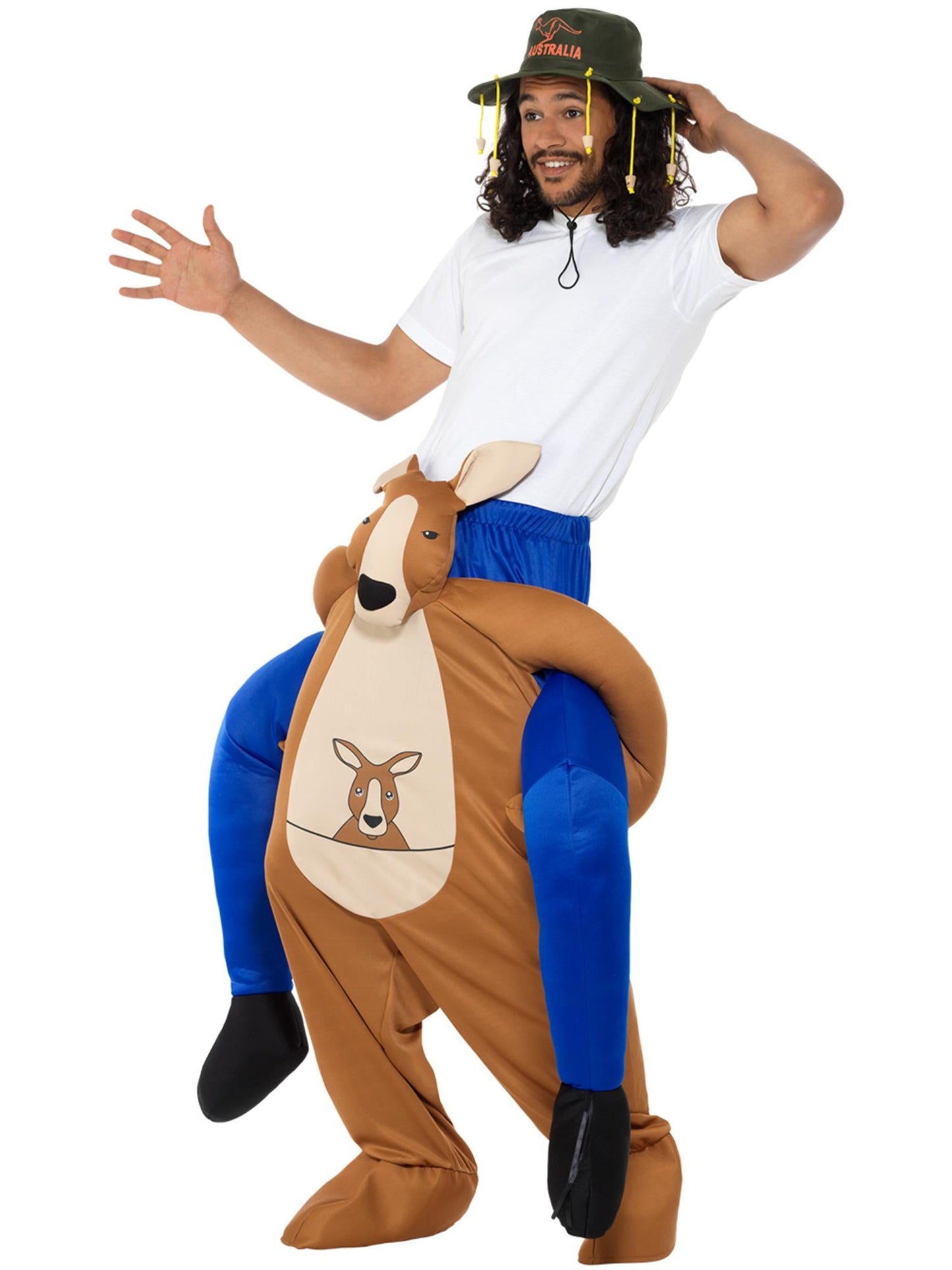 Smiffys ANIMAL Piggyback Kangaroo Costume, Brown CS für Unisex
