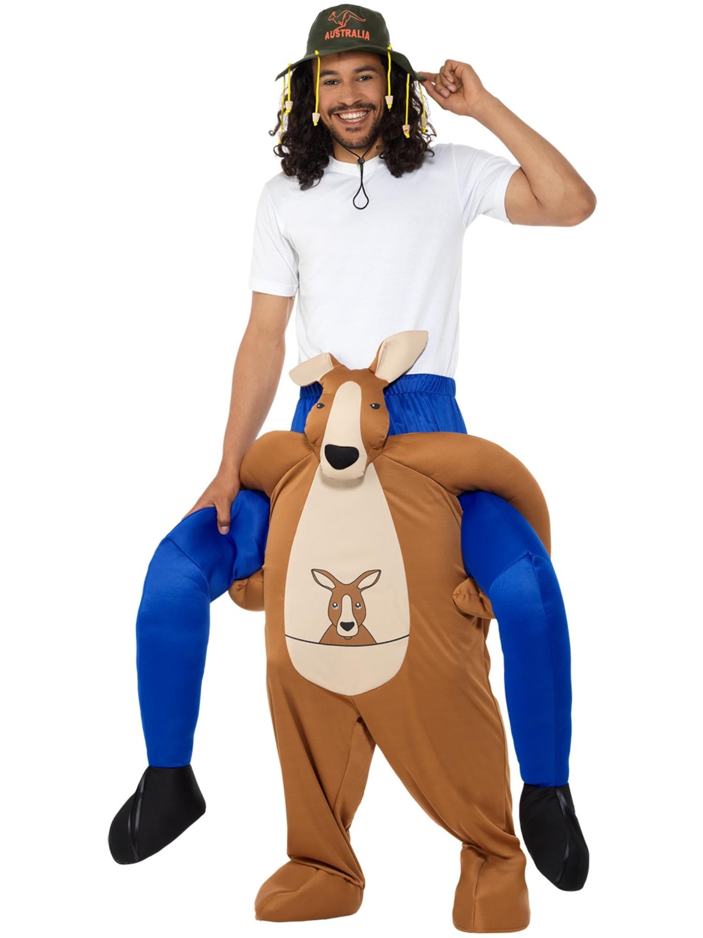 Smiffys ANIMAL Piggyback Kangaroo Costume, Brown CS für Unisex