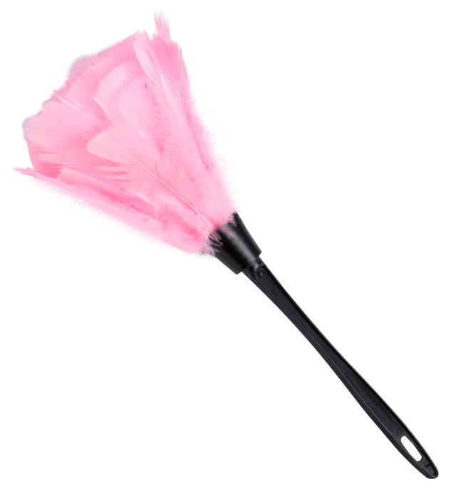 Rosa Staubwedel als Kostümzubehör für Fasnacht und Karneval