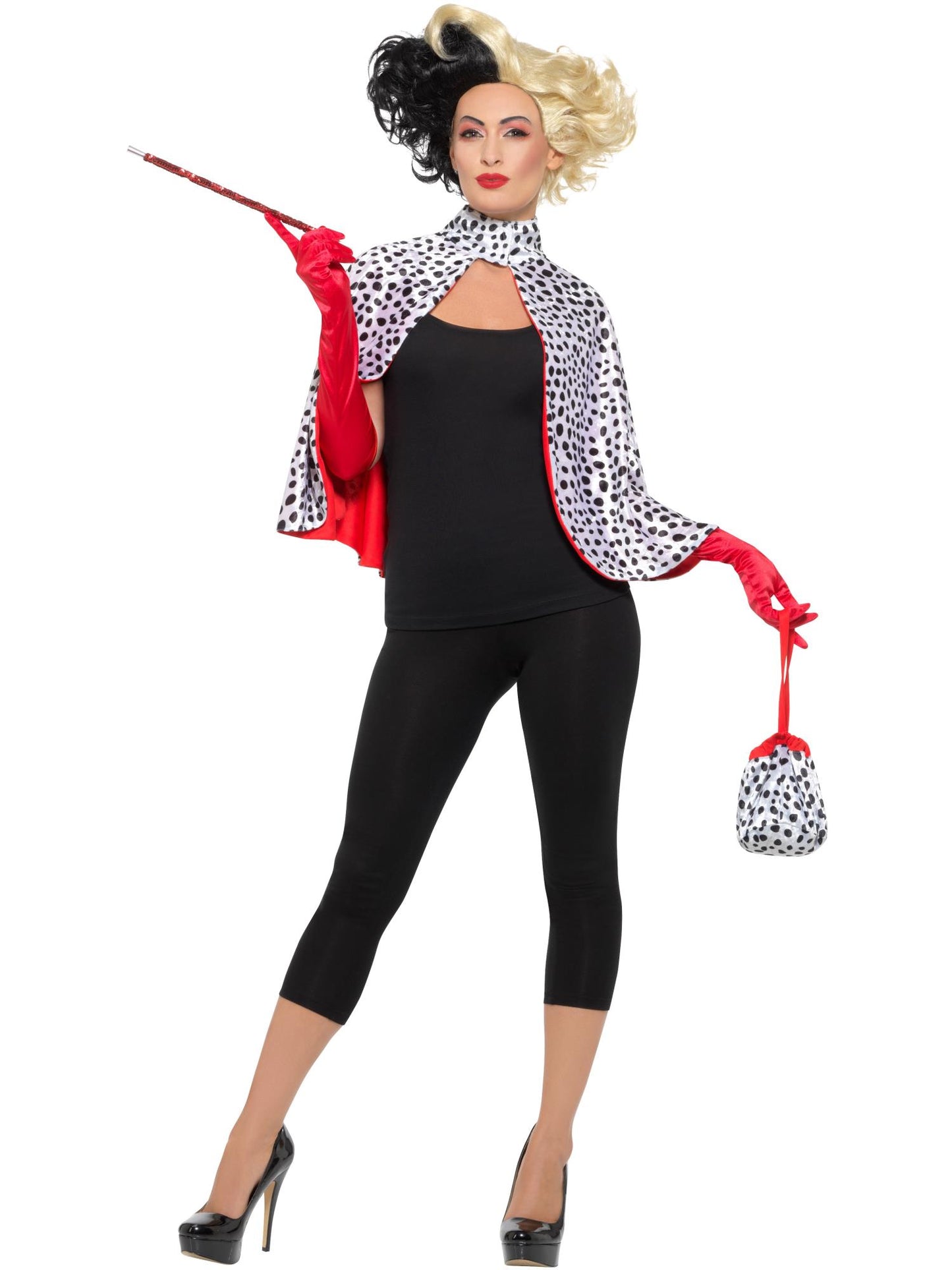 Smiffys STORYBOOK Deluxe Evil Madame Kit, Black & White für Damen