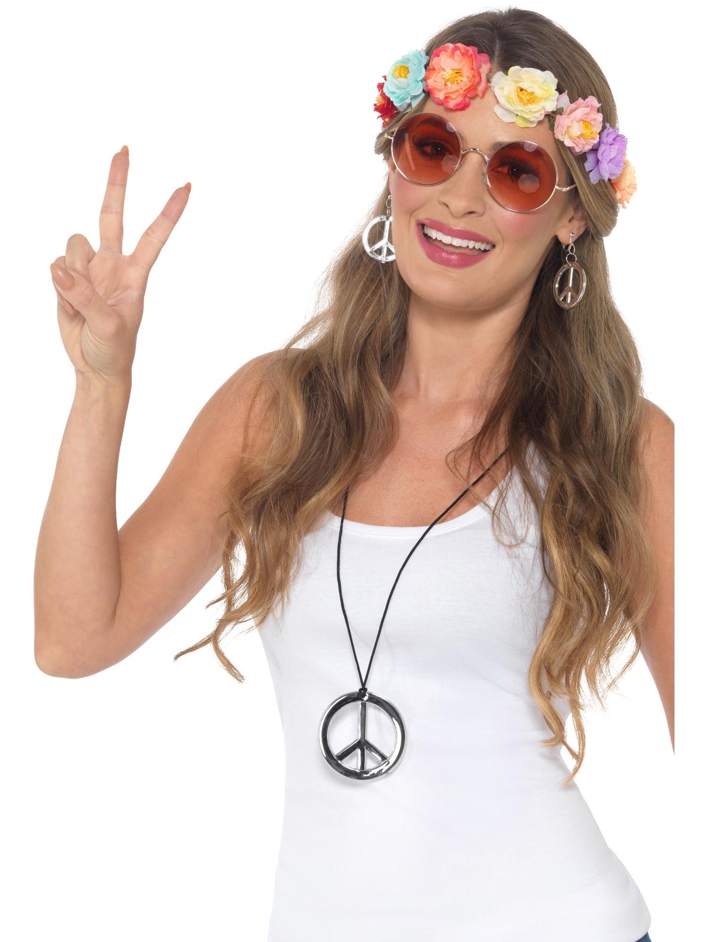 Smiffys Hippie Festival Kit, Multi-Coloured AC für Unisex