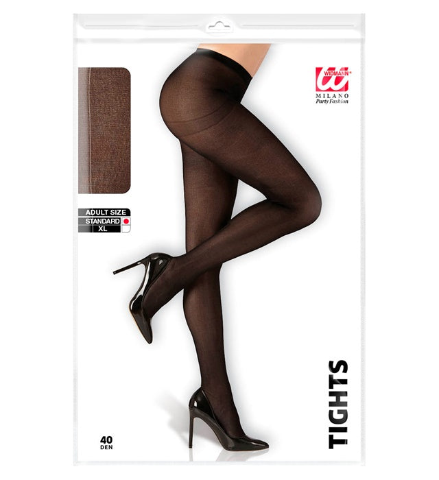 Schwarze blickdichte Strumpfhose 40 DEN auf neutralem Hintergrund