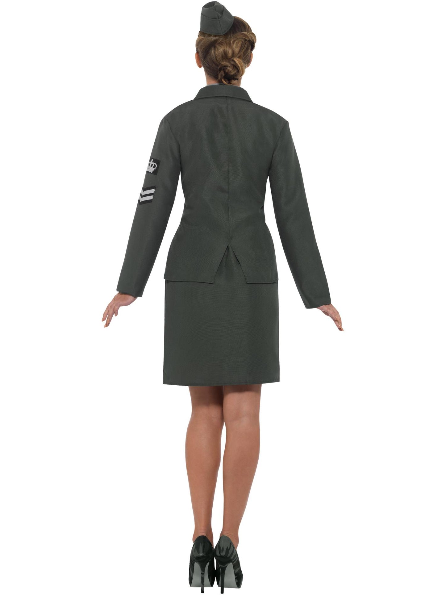 Smiffys 1940S WW2 Army Mädchenkostüm, Green CS für Damen