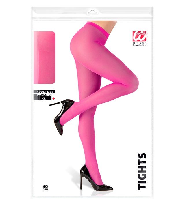 Pinkfarbene blickdichte 40 DEN Strumpfhose für Fasnacht und Karneval