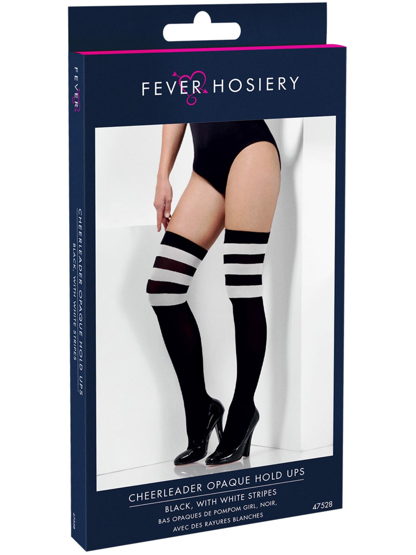Smiffys Cheerleader Opaque Hold Ups, Black für Damen