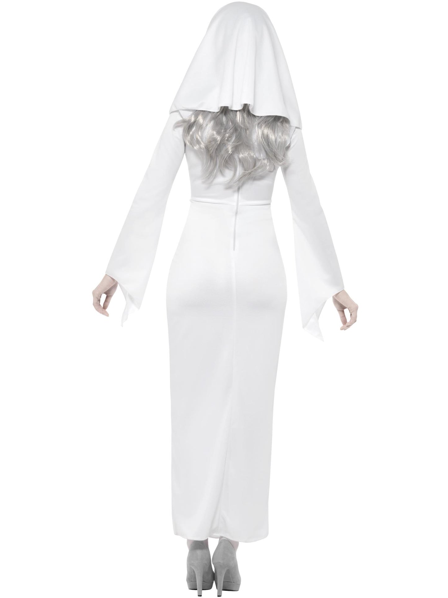 Smiffys Haunted Asylum Nun Costume, White CS für Damen