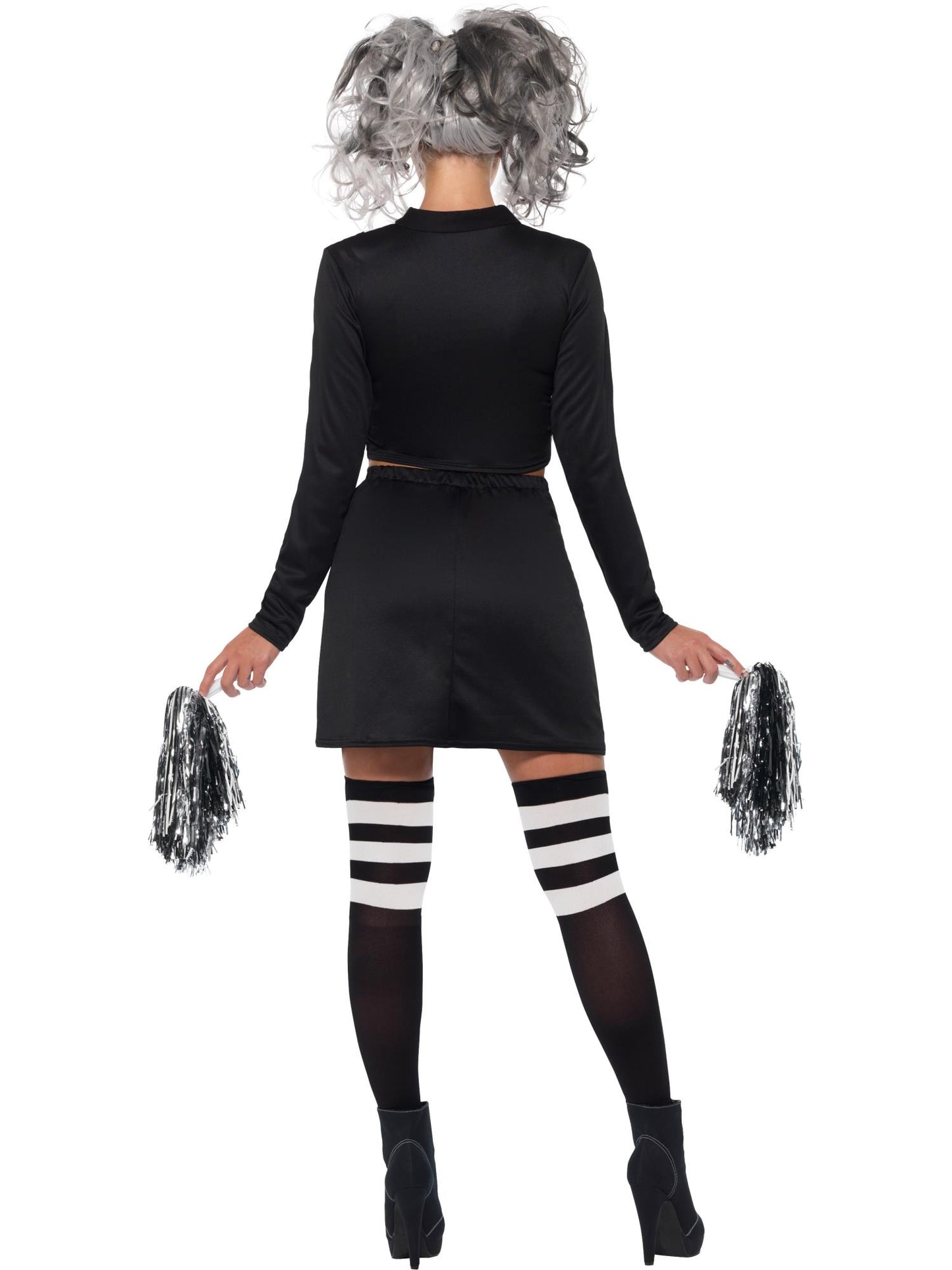 Smiffys Fever Gothic Cheerleader Costume, Black CS für Damen