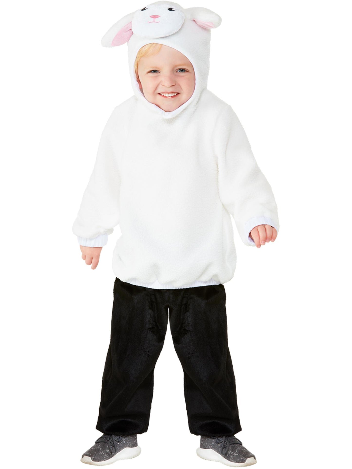 Smiffys weisses Schafkostüm für Kleinkinder mit Kapuze und Hose