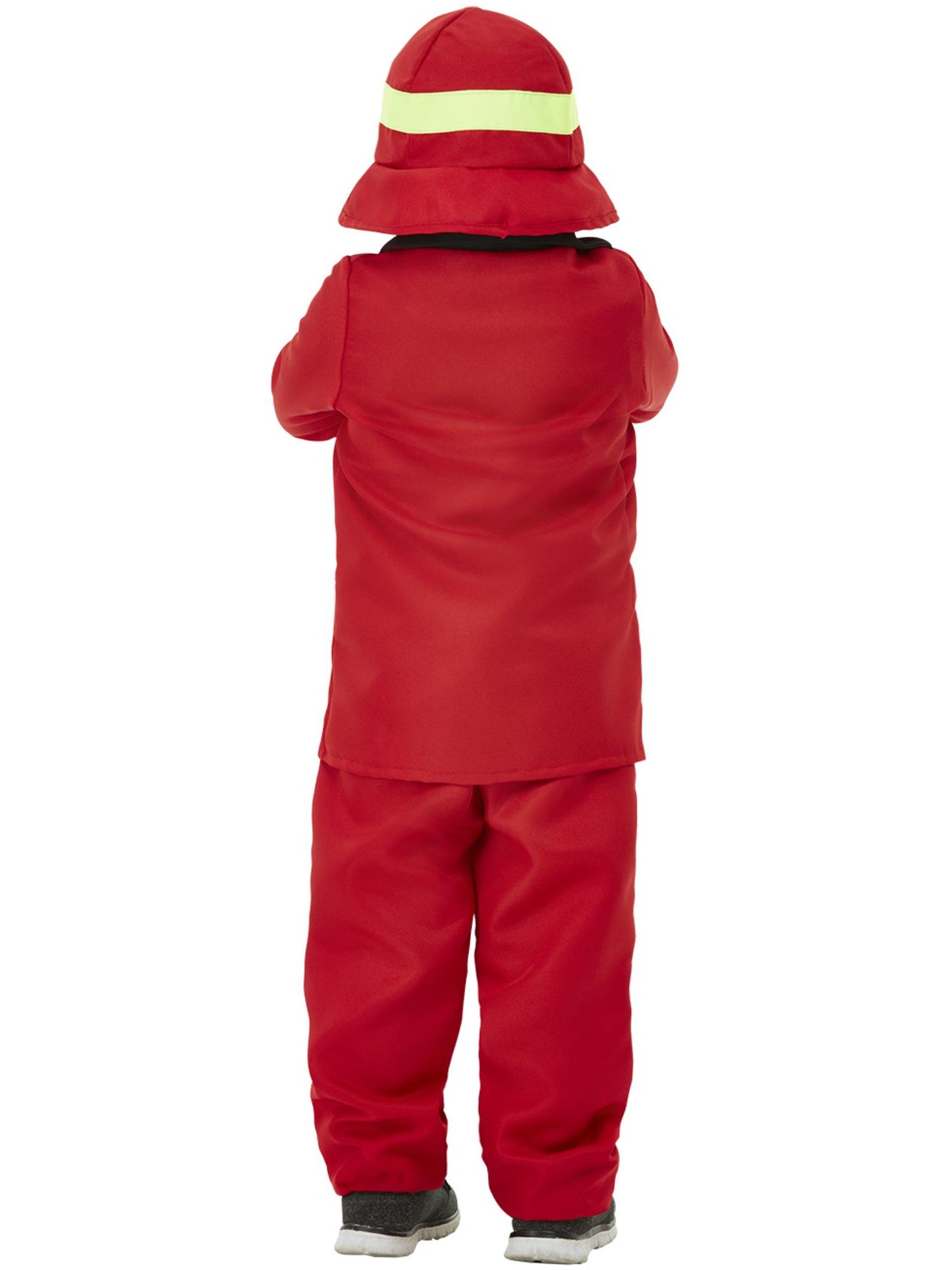 Smiffys FIREMENWOM Feuerwehrkostüm für Kleinkinder in Rot mit Jacke Hose und Hut – Detailansicht