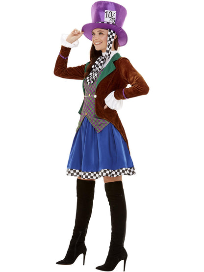 Smiffys STORYBOOK Miss Hatter Costume, Multi-Coloured CS für Damen