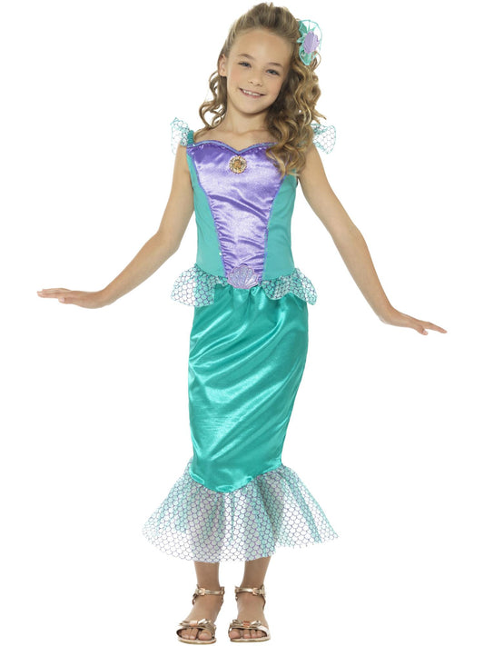 Smiffys Deluxe Mermaid Kostüm in Grün für Mädchen – Produktansicht