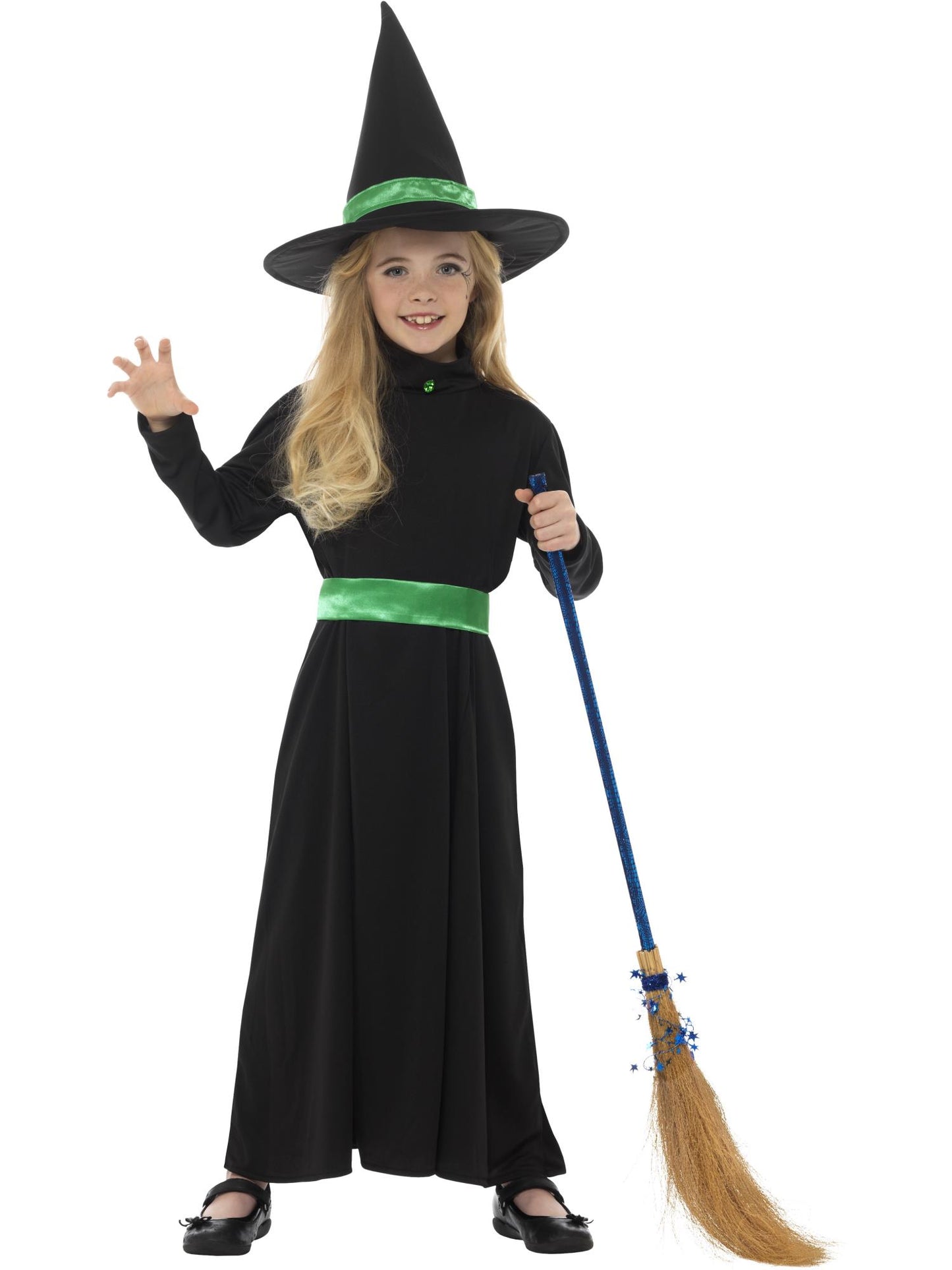 Smiffys Wicked Witch Costume, Black CS für Mädchen