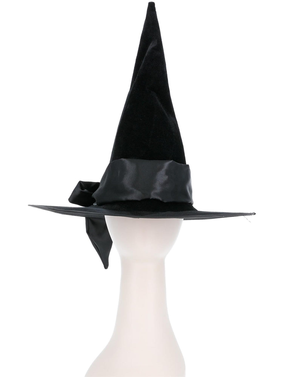 Smiffys Deluxe Witch Hat schwarzer Hexenhut mit Schleife für Damen – Detailansicht