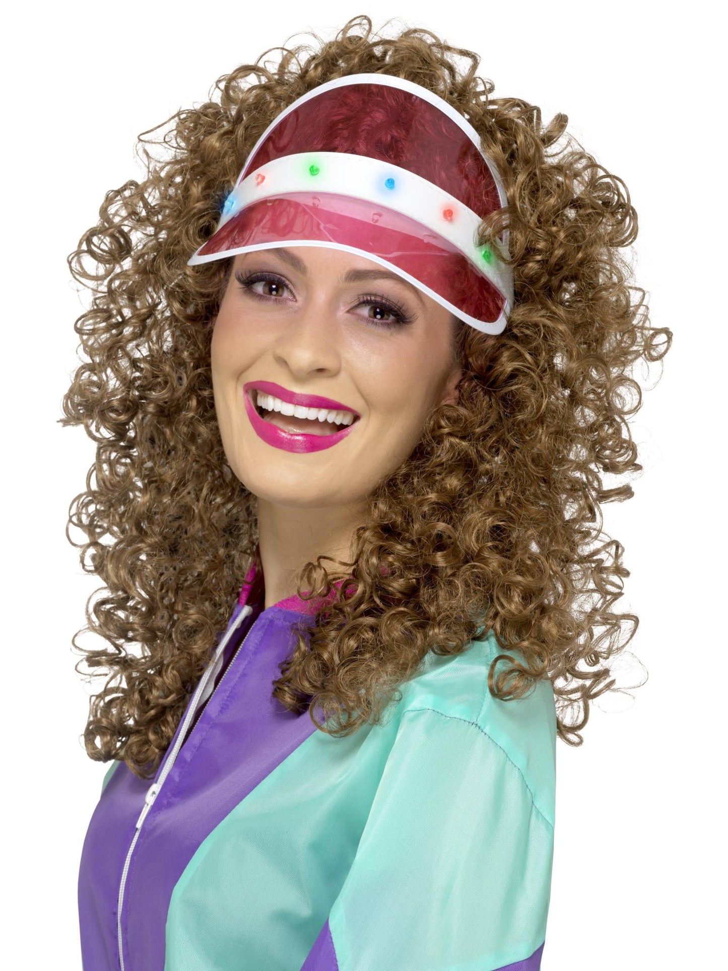 Smiffys 1980S 80s Light Up Visor, Pink HA für Unisex