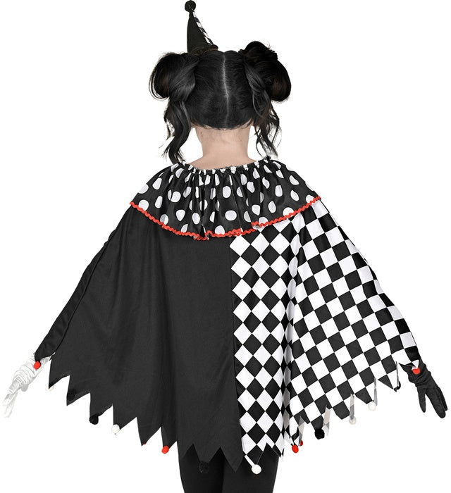 Harlekin Poncho mit buntem Rautenmuster für Fasnacht und Karneval