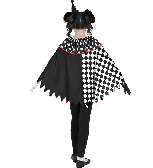 Harlekin Poncho mit buntem Rautenmuster für Fasnacht und Karneval