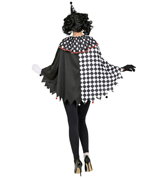 Harlekin Poncho mit buntem Rautenmuster für Fasnacht und Karneval