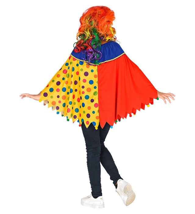Bunter Clown-Poncho für Fasnacht und Karneval