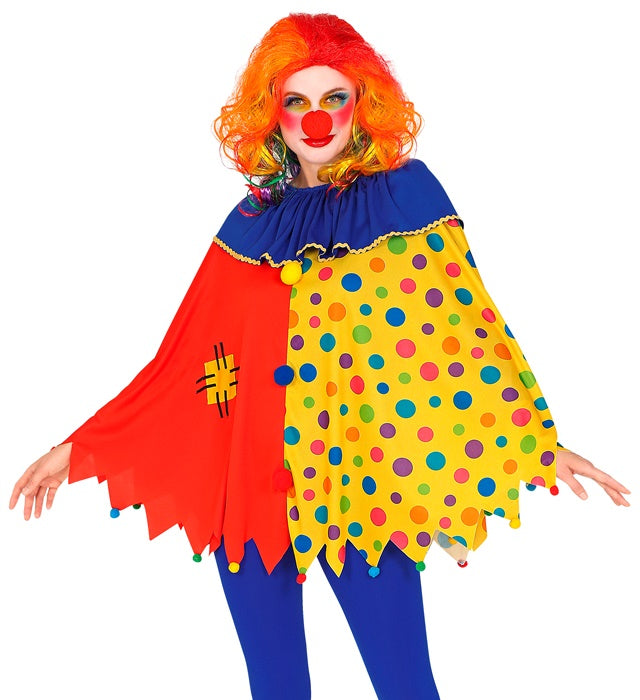 Bunter Clown-Poncho ideal für Fasnacht und Karneval in der Schweiz