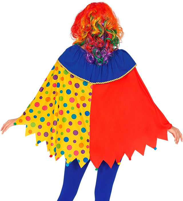 Bunter Clown-Poncho ideal für Fasnacht und Karneval in der Schweiz