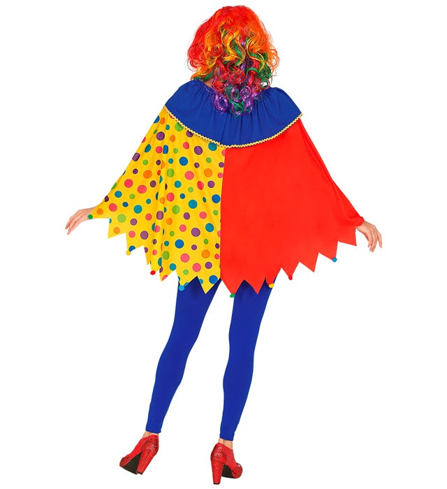 Bunter Clown-Poncho ideal für Fasnacht und Karneval in der Schweiz