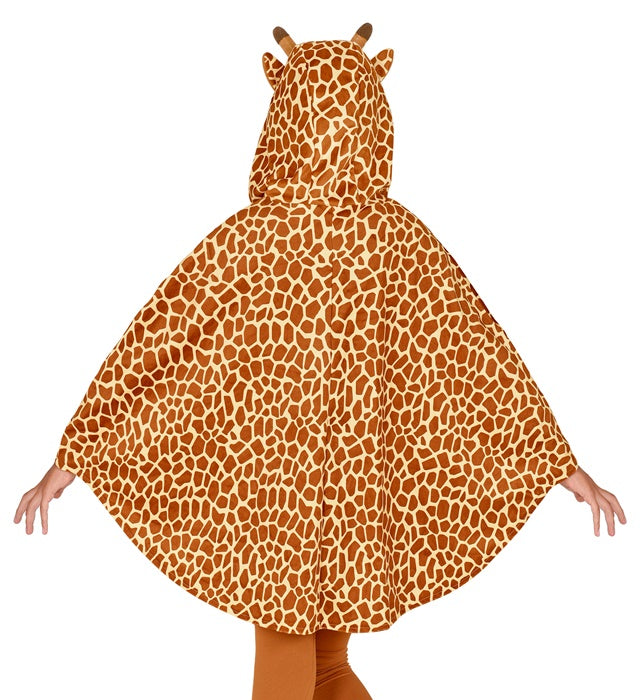 Giraffen-Poncho mit Kapuze Tierkostüm für Fasnacht und Karneval
