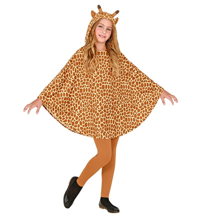 Giraffen-Poncho mit Kapuze Tierkostüm für Fasnacht und Karneval