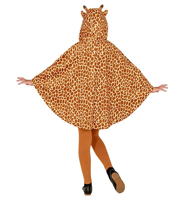 Giraffen-Poncho mit Kapuze Tierkostüm für Fasnacht und Karneval