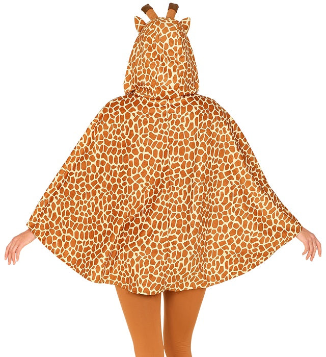 Giraffen-Poncho mit Kapuze als Fasnachtskostüm