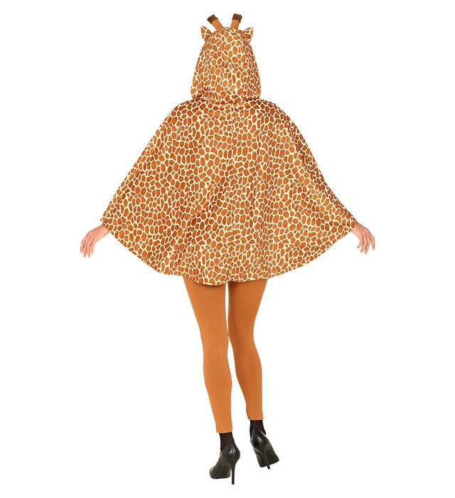 Giraffen-Poncho mit Kapuze als Fasnachtskostüm