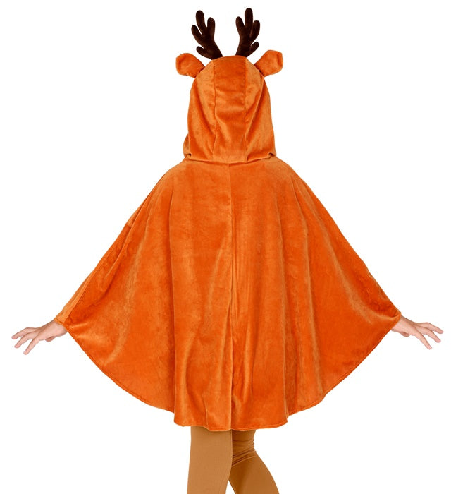Reh-Poncho mit Kapuze als Tierkostüm für Fasnacht und Karneval