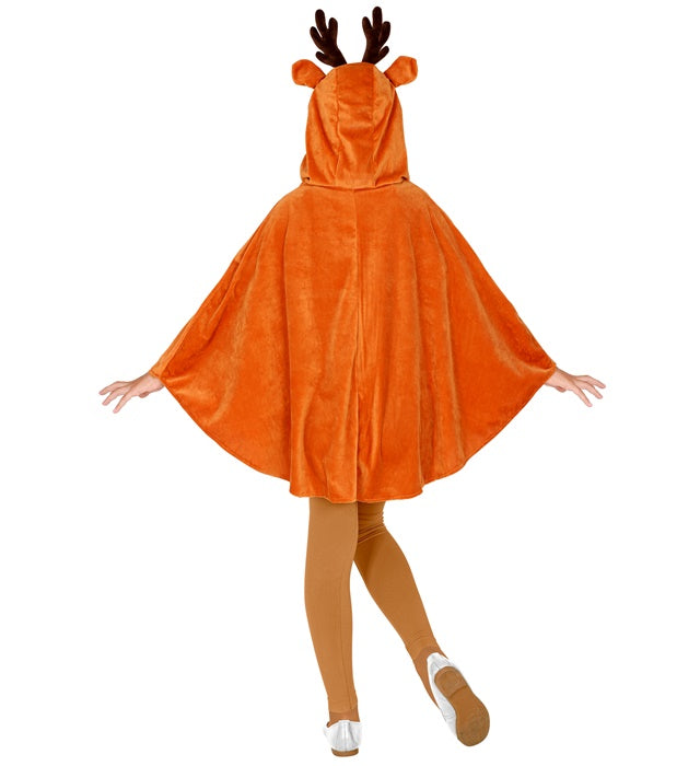 Reh-Poncho mit Kapuze als Tierkostüm für Fasnacht und Karneval