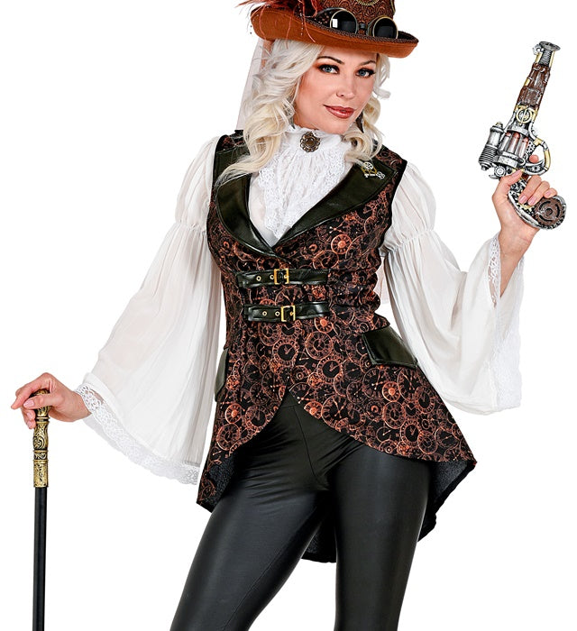 Steampunk Weste im Vintage Stil für Fasnacht und Karneval