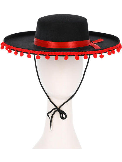 Smiffys DAYDEAD Day of the Dead Senor Hat, Black & Red für Herren